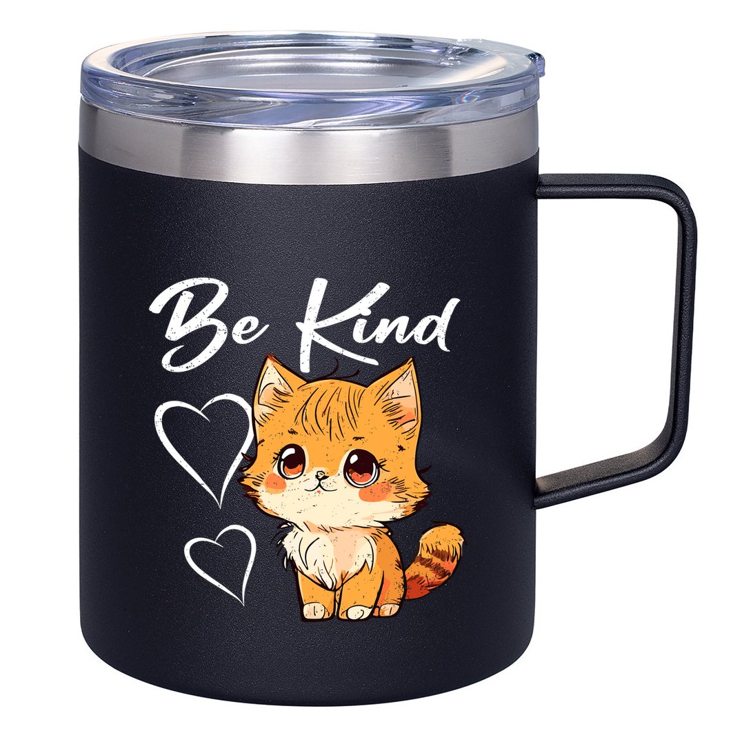 Be Kind Cat Kids Boy Girl Unity Day Orange Anti Bullying 12oz Stainless Steel Coffee Mug
