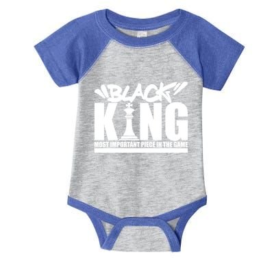Black King Chess Piece Design Couples King Queen Proud Black Gift Infant Baby Jersey Bodysuit