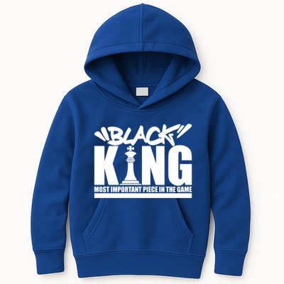Black King Chess Piece Design Couples King Queen Proud Black Gift Kids Hoodie