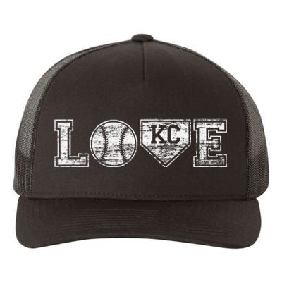 Baseball Kansas City Love Blue Color Royal National Pastime Yupoong Adult 5-Panel Trucker Hat