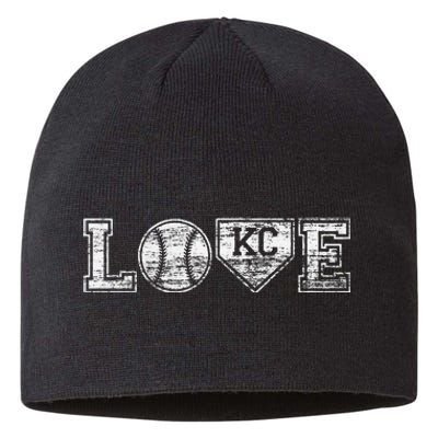 Baseball Kansas City Love Blue Color Royal National Pastime Sustainable Beanie