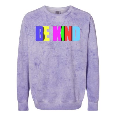 Be Kind Colorful Anti Bully Colorblast Crewneck Sweatshirt