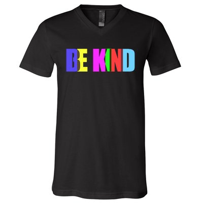 Be Kind Colorful Anti Bully V-Neck T-Shirt