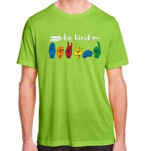 Be Kind Cute Asl American Sign Language Gift Adult ChromaSoft Performance T-Shirt