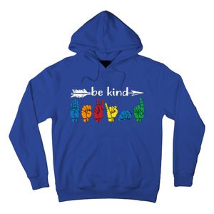 Be Kind Cute Asl American Sign Language Gift Hoodie