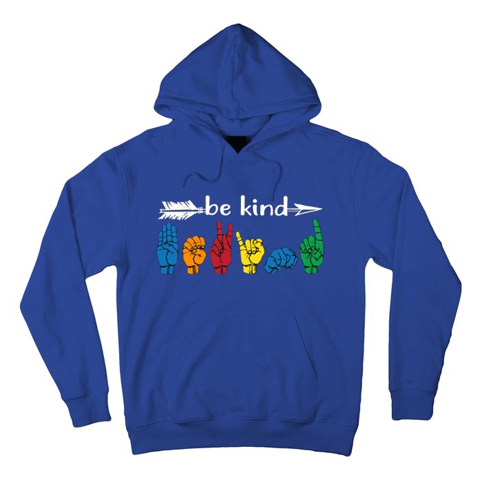 Be Kind Cute Asl American Sign Language Gift Hoodie