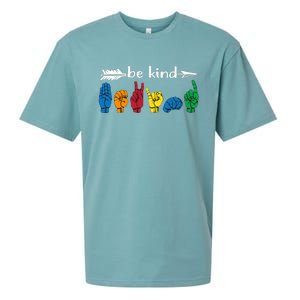 Be Kind Cute Asl American Sign Language Gift Sueded Cloud Jersey T-Shirt