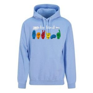 Be Kind Cute Asl American Sign Language Gift Unisex Surf Hoodie