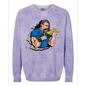 Biting Knee Caps Colorblast Crewneck Sweatshirt