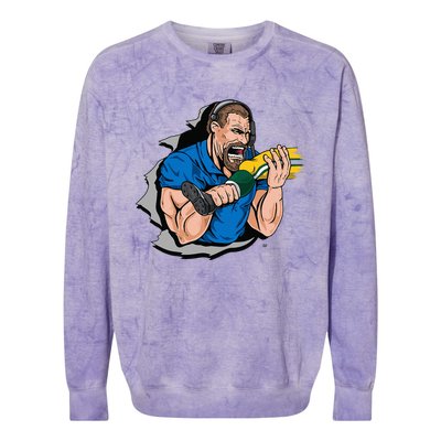 Biting Knee Caps Colorblast Crewneck Sweatshirt