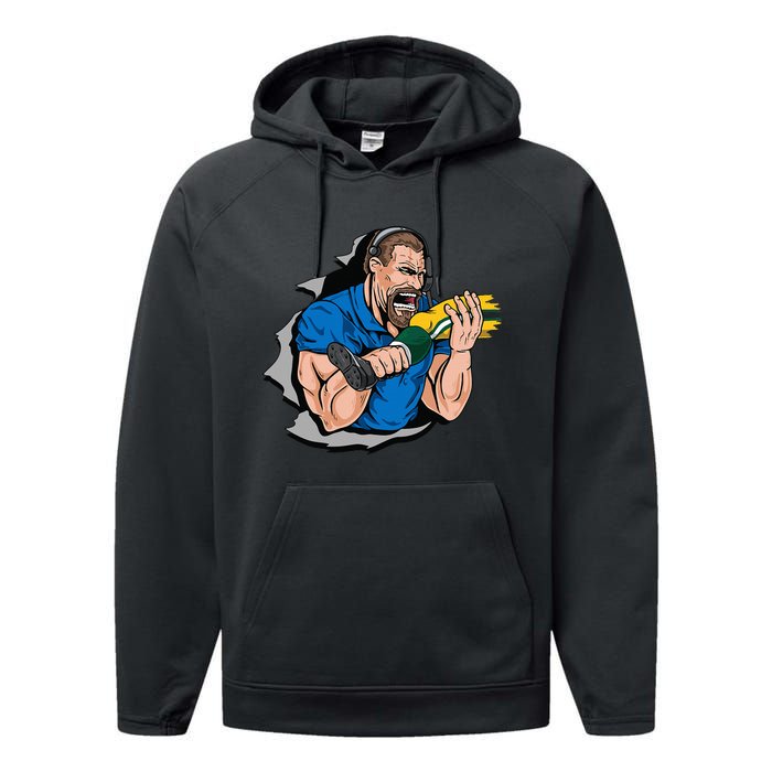 Biting Knee Caps Performance Fleece Hoodie