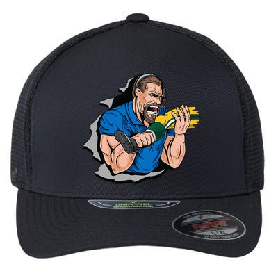 Biting Knee Caps Flexfit Unipanel Trucker Cap