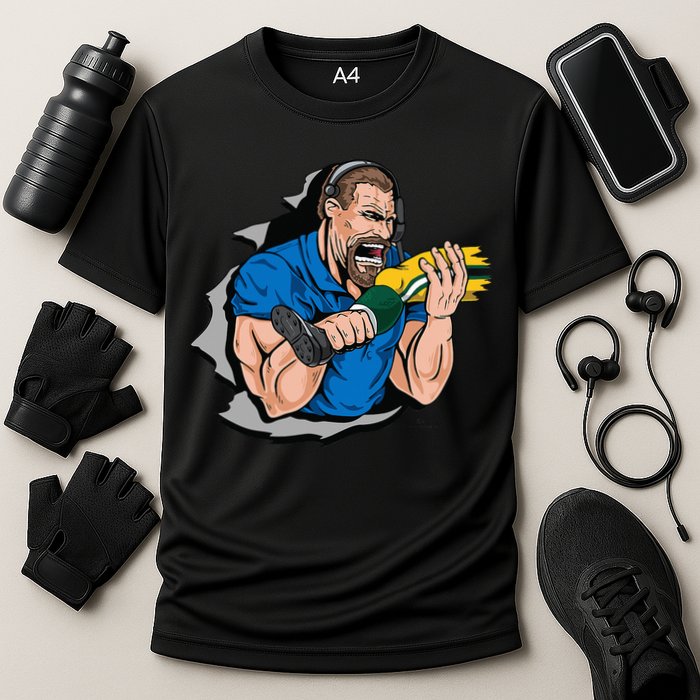 Biting Knee Caps Cooling Performance Crew T-Shirt