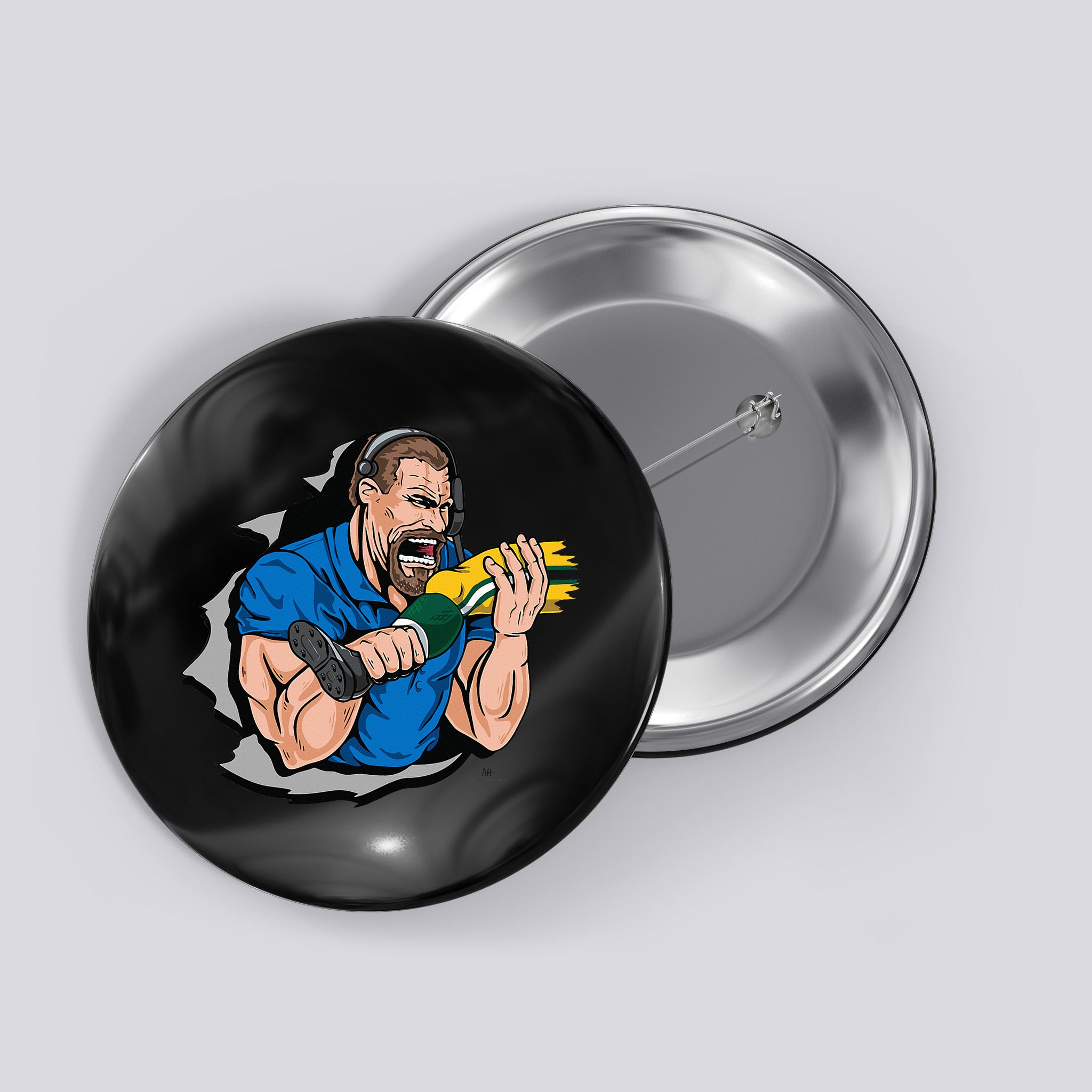 Biting Knee Caps Button