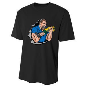 Biting Knee Caps Performance Sprint T-Shirt