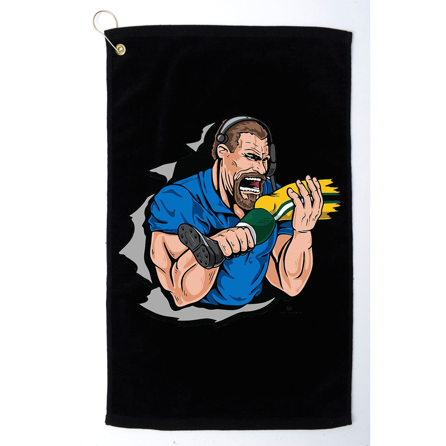 Biting Knee Caps Golf Towel