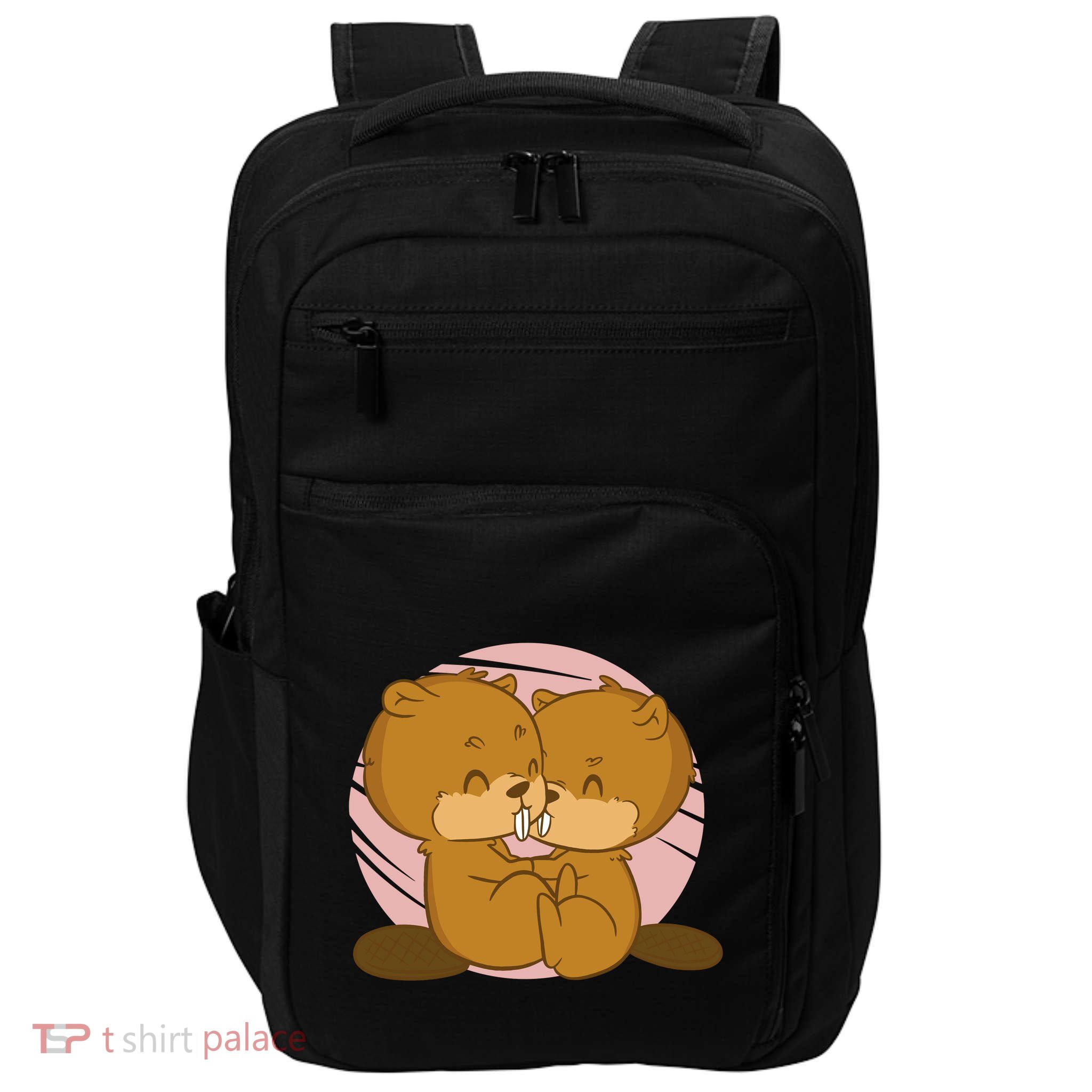 Beavers Kissing Cute Gift Impact Tech Backpack