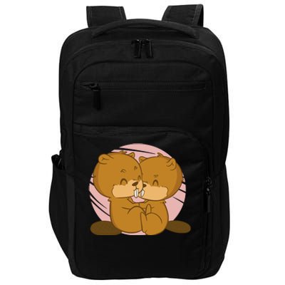 Beavers Kissing Cute Gift Impact Tech Backpack