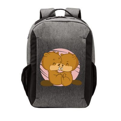 Beavers Kissing Cute Gift Vector Backpack