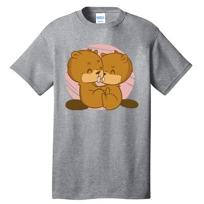 Beavers Kissing Cute Gift Tall T-Shirt