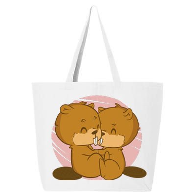 Beavers Kissing Cute Gift 25L Jumbo Tote