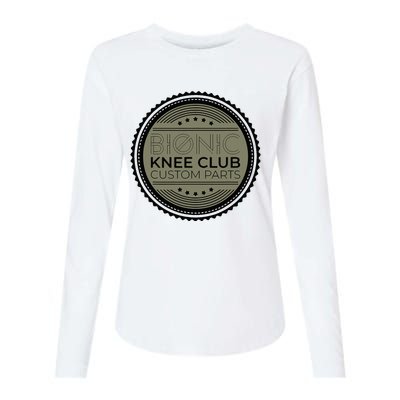 Bionic Knee Club Custom Parts Funny Knee Replacement Womens Cotton Relaxed Long Sleeve T-Shirt