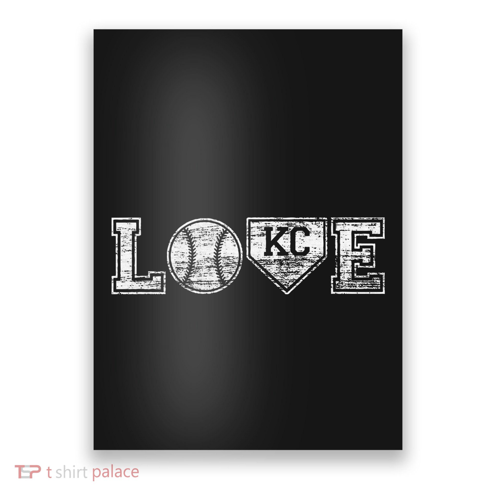 Baseball Kansas City Love Blue Color Royal National Pastime Poster