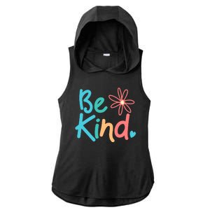 Be Kind Cute Colorful Gift Ladies PosiCharge Tri-Blend Wicking Draft Hoodie Tank