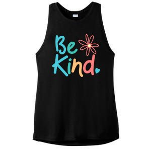 Be Kind Cute Colorful Gift Ladies PosiCharge Tri-Blend Wicking Tank