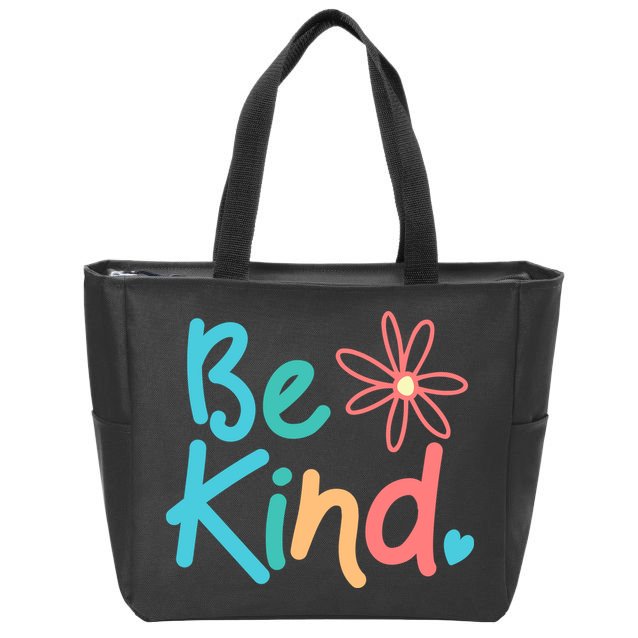 Be Kind Cute Colorful Gift Zip Tote Bag