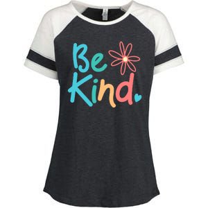 Be Kind Cute Colorful Gift Enza Ladies Jersey Colorblock Tee