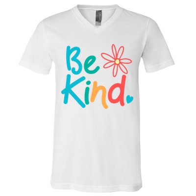 Be Kind Cute Colorful Gift V-Neck T-Shirt