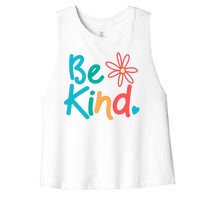 Be Kind Cute Colorful Gift Women's Racerback Cropped Tank