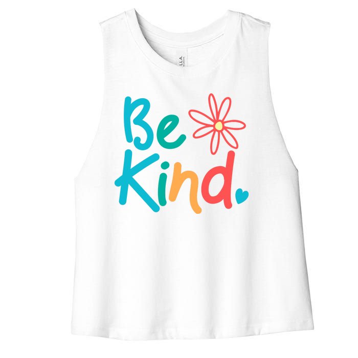 Be Kind Cute Colorful Gift Women's Racerback Cropped Tank