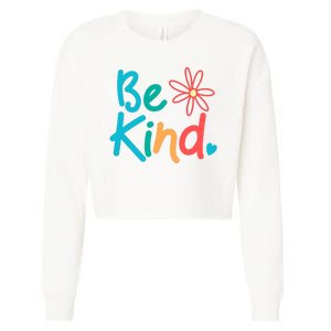 Be Kind Cute Colorful Gift Cropped Pullover Crew