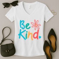 Be Kind Cute Colorful Gift Women's V-Neck T-Shirt