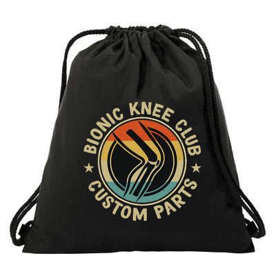 Bionic Knee Club Custom Parts Bones Funny Knee Replacement Drawstring Bag