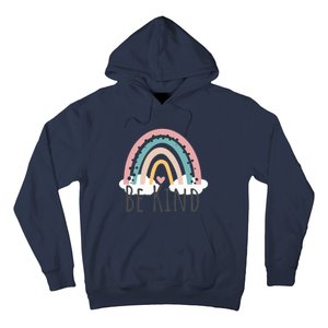 Be Kind Cute Rainbow Positive Quotes Inspirational Hoodie