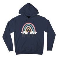 Be Kind Cute Rainbow Positive Quotes Inspirational Hoodie