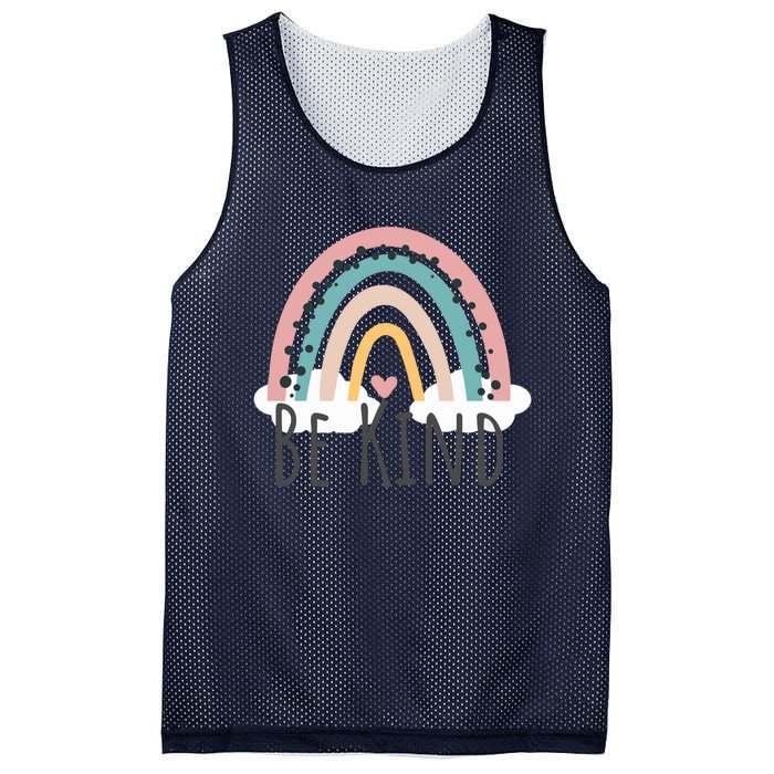 Be Kind Cute Rainbow Positive Quotes Inspirational Mesh Reversible Basketball Jersey Tank