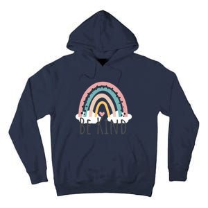 Be Kind Cute Rainbow Positive Quotes Inspirational Tall Hoodie