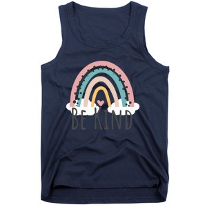 Be Kind Cute Rainbow Positive Quotes Inspirational Tank Top