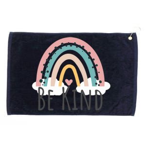 Be Kind Cute Rainbow Positive Quotes Inspirational Grommeted Golf Towel