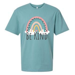 Be Kind Cute Rainbow Positive Quotes Inspirational Sueded Cloud Jersey T-Shirt