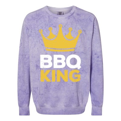 Bbq King Chef Dad Meaningful Gift Colorblast Crewneck Sweatshirt