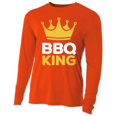 Bbq King Chef Dad Meaningful Gift Cooling Performance Long Sleeve Crew