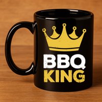 Bbq King Chef Dad Meaningful Gift 11oz C Handle Ceramic Mug
