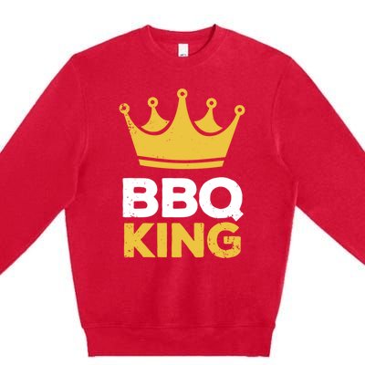 Bbq King Chef Dad Meaningful Gift Premium Crewneck Sweatshirt