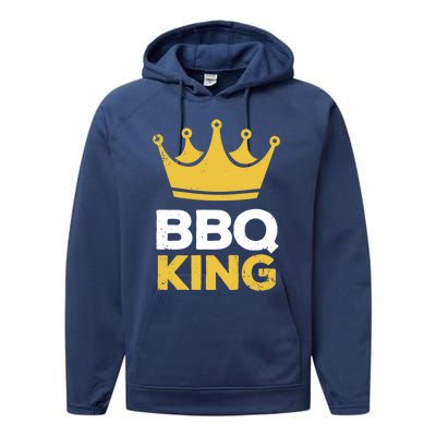 Bbq King Chef Dad Meaningful Gift Performance Fleece Hoodie