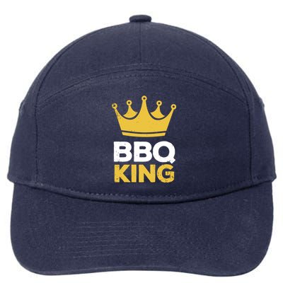 Bbq King Chef Dad Meaningful Gift 7-Panel Snapback Hat